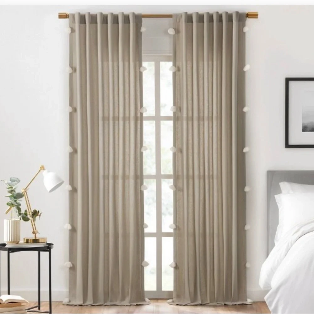 NWT. Decorative Window Panel by Mercantile. Color Linen. Includes one panel